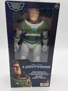 Mattel Buzz Lightyear Action Figure Deluxe Posability 12 inch Disneys Pixar